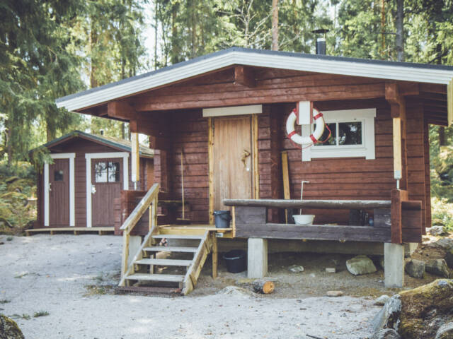 Pyysalon majoitusmökki.