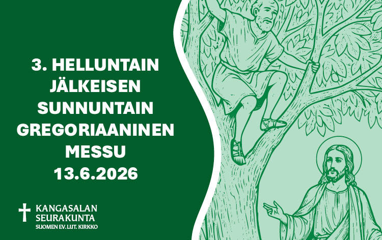 Sakkeus puussa ja Jeesus, vihreä väri