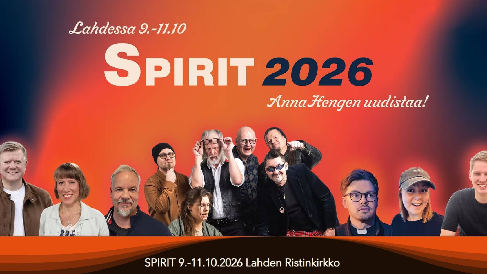 Mainos: Hengen uudistus kirkossamme, Spirit -tapahtuma Lahdessa 9-11.10. Kuvakaappaus tapahtuman nettisivuilta.