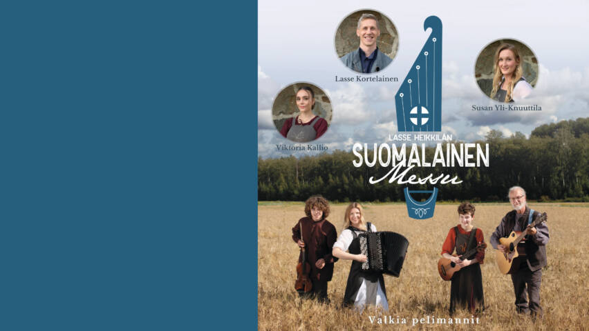 Suomalaisen messun mainoskuva esiintyjineen.